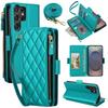 Phone Case for Samsung Galaxy S26 FE S25 Edge S24 Ultra S23 Plus S22 Crossbody Zipper Wallet with 9 Card Slots Cover Lanyard Bag