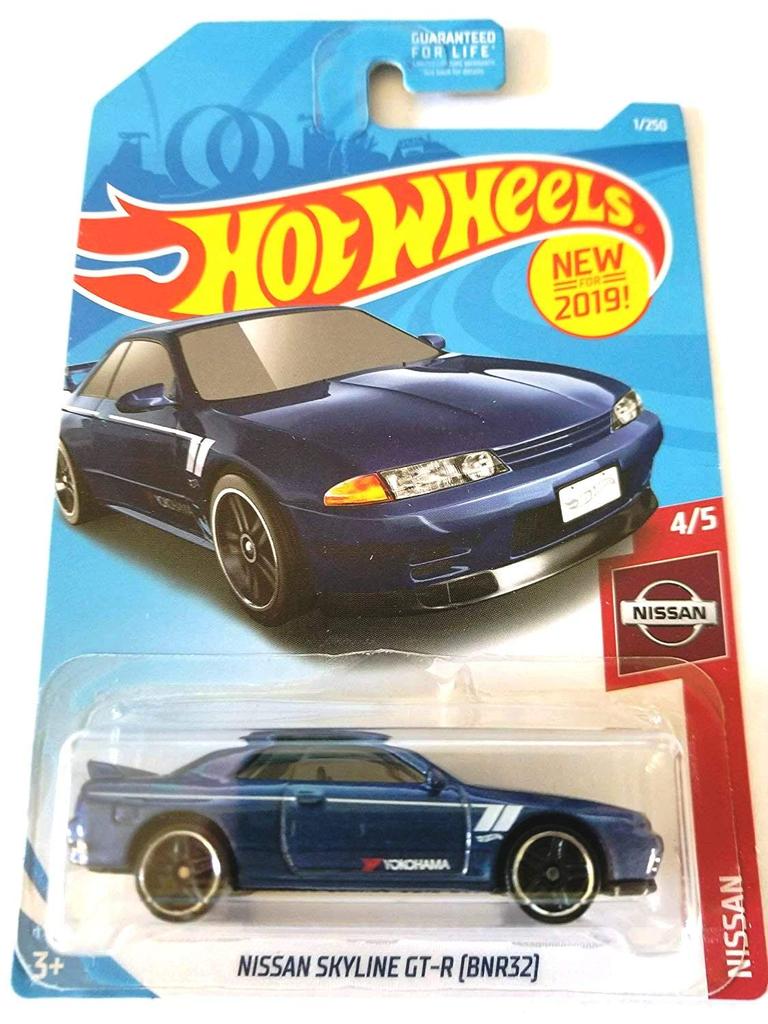 Hot Wheels 2019 Nissan Series Nissan Skyline Blue GT-R (BNR32) 1/250,