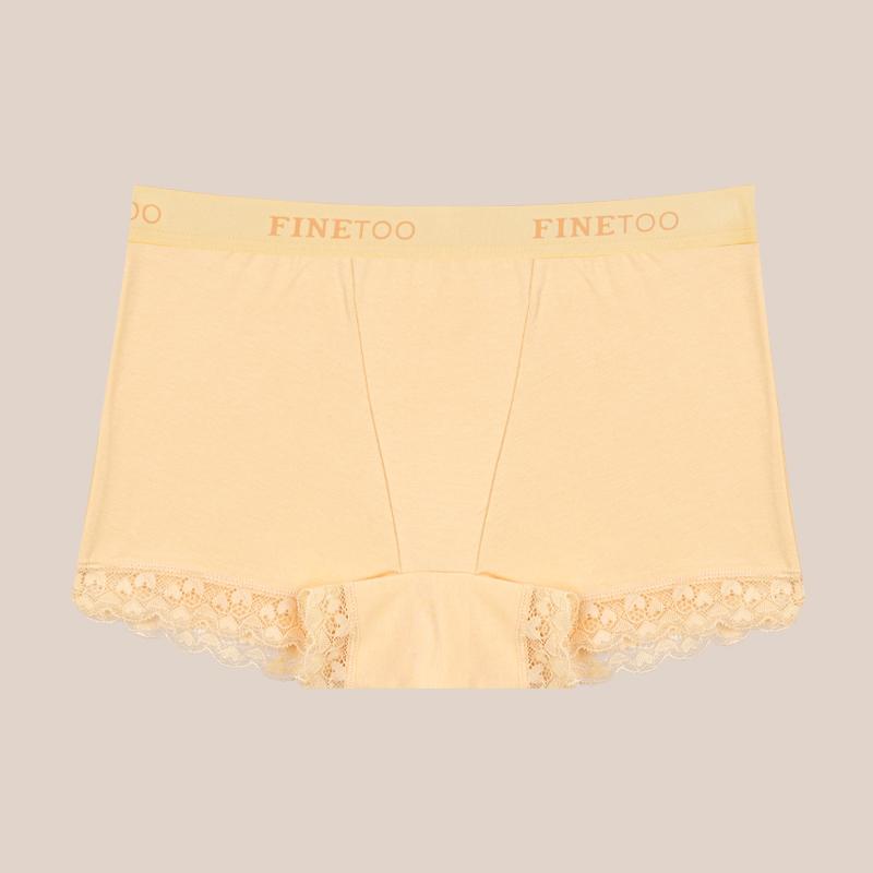 

FINETOO Хлопковое кружевное цветочное нижнее белье Сексуальный пояс с надписью Дышащие трусики с низкой посадкой Эластичные Удобные трусы Спортивные защитные шорты S абрикосовый