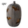 Halloween Pumpkin Decor Resin Figurine, Bat Hollow Out Lantern with Durable Collectibles Warm Light, Spooky Indoor Outdoor Home Table Fireplace Creepy