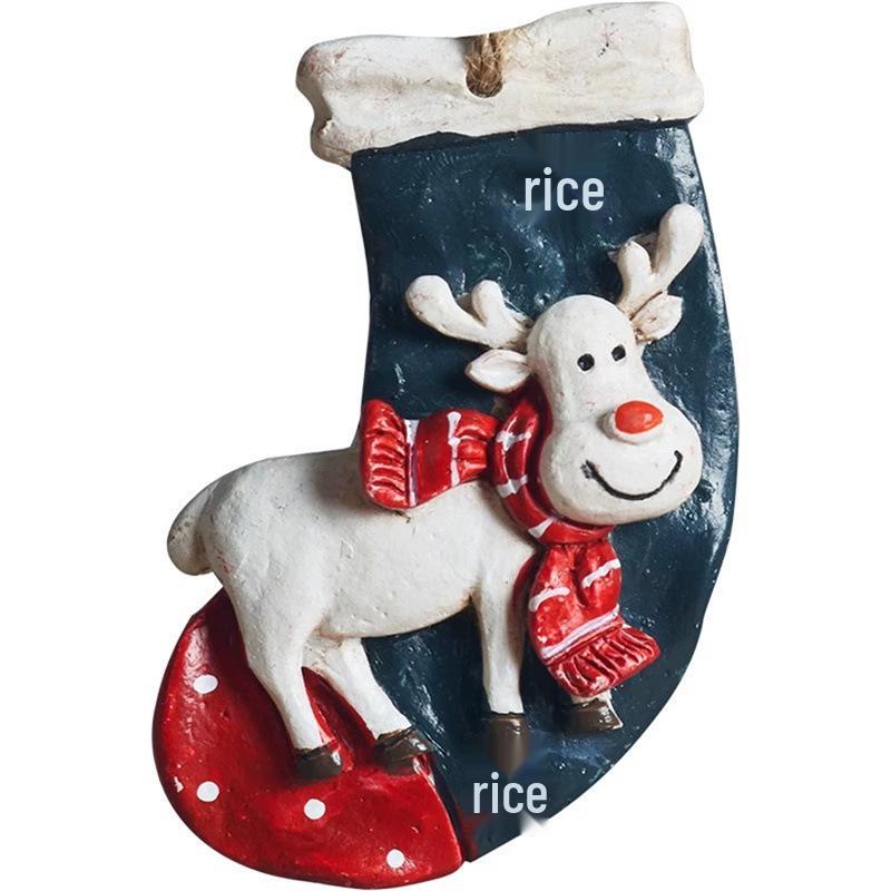 Small Snowman and Santa Claus Christmas Tree Hanging Ornaments for Home Decor