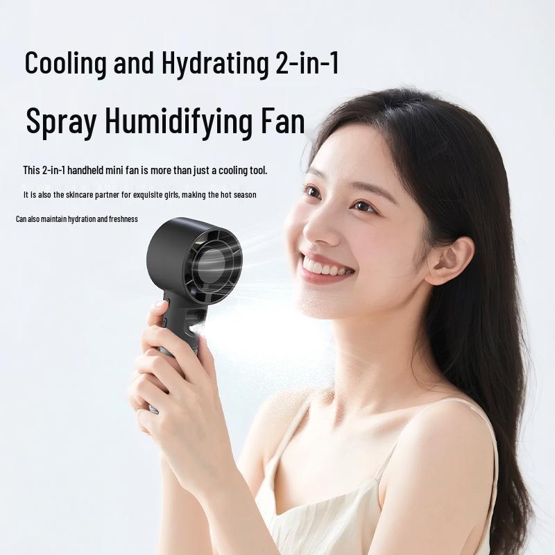 New F1 Spray Fan: Portable USB-Charged, Hydrating Humidifying Fan for Desktop or Outdoor Use