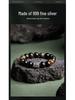 Herren High-End Retro Chinesischer Stil Armband: 999 Sterlingsilber mit natürlichem goldenem Obsidian und gelben Turmkristallperlen