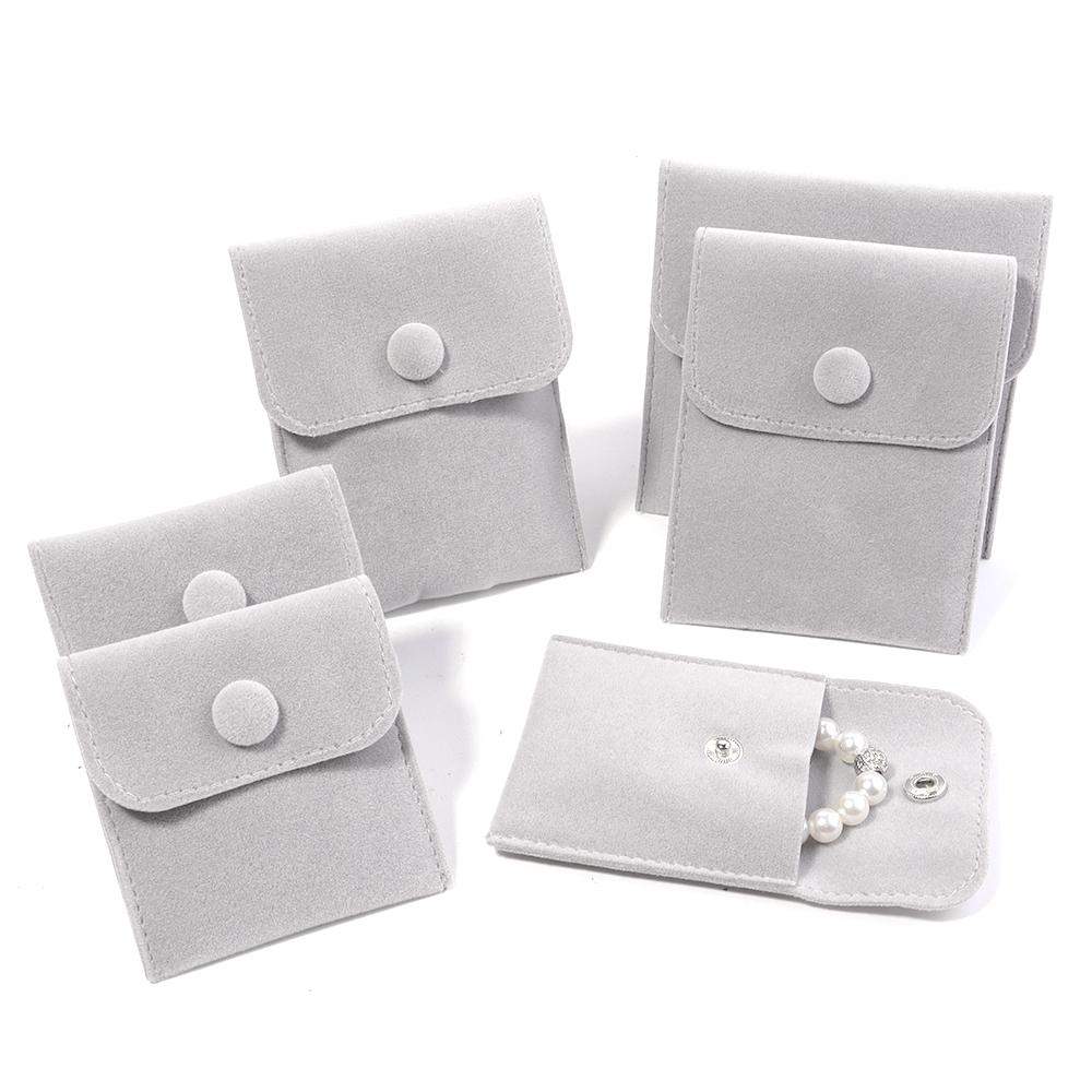 1PC Jewellery Pouch Packaging Bag Soft Velvet Gift Bracelet Necklace Earrings Rings Storage Button Velvet Bag Custom Logo