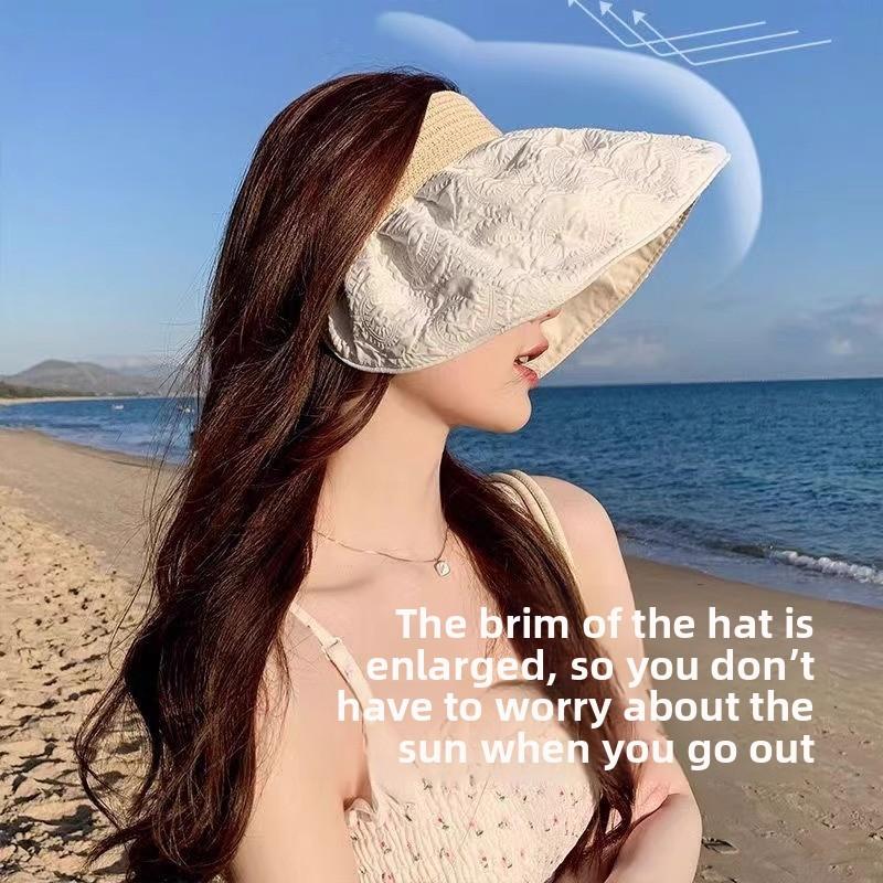 Sun Protection Hat For Women With Wide Brim Summer Cap Uv Shield Adjustable Breathable For Beach Vacation