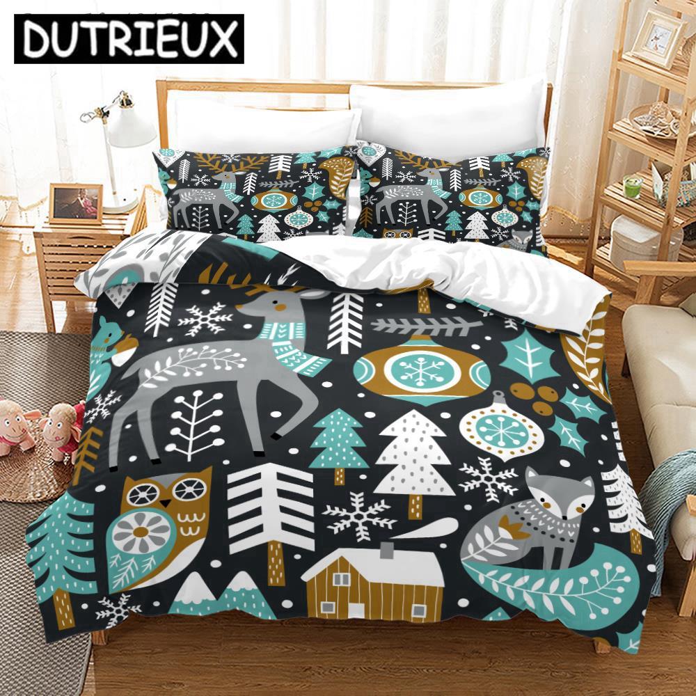 David'S Zestaw pościeli z nadrukiem 3D Jeleń Żyrafa Poszewki na kołdrę Poszewki na poduszki Kołdra Zestaw pościeli Pościel Pościel 02