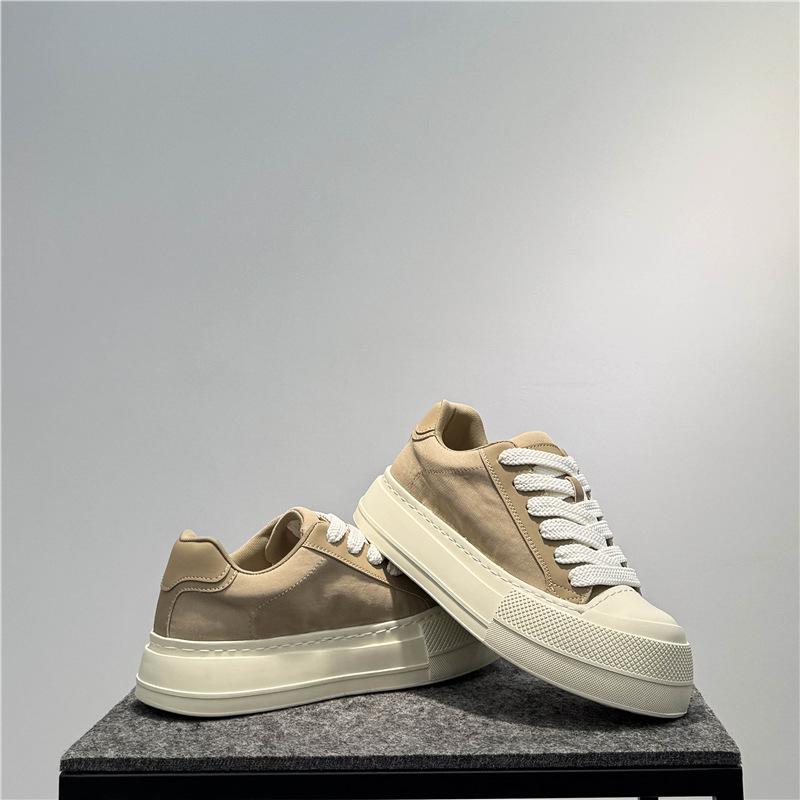 Schuhe trendige Schuhe Stoffoberfläche atmungsaktive Board-Schuhe trendige Plateau-Schuhe niedrig geschnitten Schnürschuhe lässige Schuhe Fr.