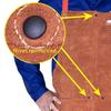 Weldas STEERSOtuff 44-7142 Leather Welding Bib Apron, Coffee Brown, 107 X 60 Cm