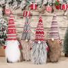 Festive Knitted Wool Santa Wine Bottle Cover with Long Beard - European & American Style Holiday Decor