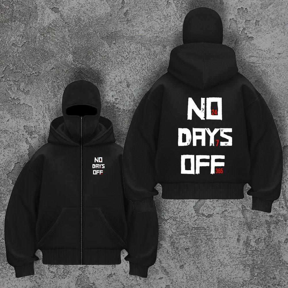 New Balacla Double Hat Hoodie Spring and Autumn Style Men's and Women's Hip Hop Fashion Cardigan Zipper Sweatshirt Jacket