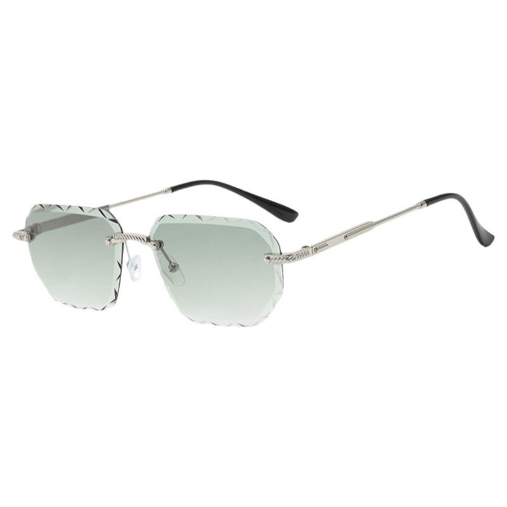Frameless Rimless Sunglasses Square Driving Eyewear Retro Men Sunglasses  Female