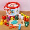 Wooden Children'S Early Education Simulation Playing House Fruits And Vegetables Velcro Cheche Le Creative Kitchen Toys