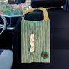 Creative French-Style Fabric Hanging Car Tissue Box, Adjustable Napkin Holder