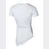 T-shirt Uni Homme Unisexe Coupe Ample avec Ourlet Irrégulier et Détails Déchirés.