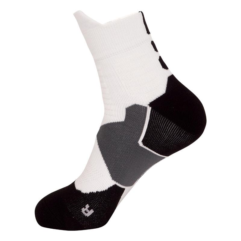 Actual Combat Casual Versatile Medium Tube Basketball Socks Men'S Towel Bottom Elite Socks Women'S Running Sports Socks Badminton
