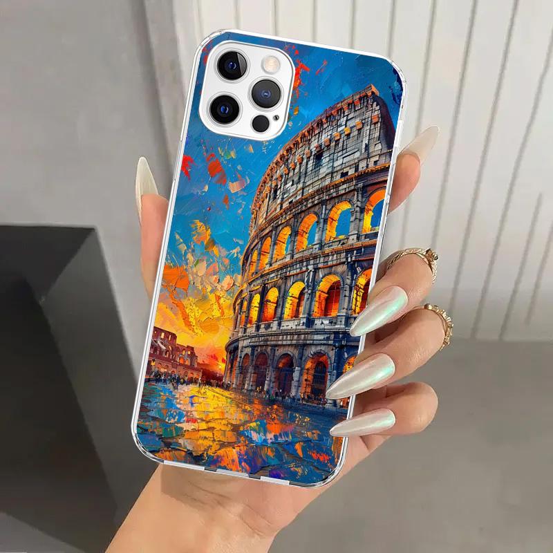 Roman Colosseum Phone Case for Iphone 17 Air 16 15 Plus 14 13 Mini 12 11 Pro Max 16E 7 8 SE 2020 Soft Funda Print Shell 17 Air 1