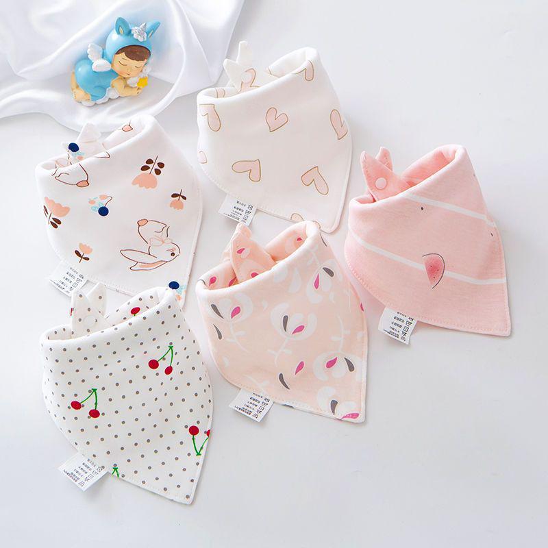 Unisex Triangle Baby Bibs: Pure Cotton, Waterproof, Super Soft, Double Snap, Scarf Wrap