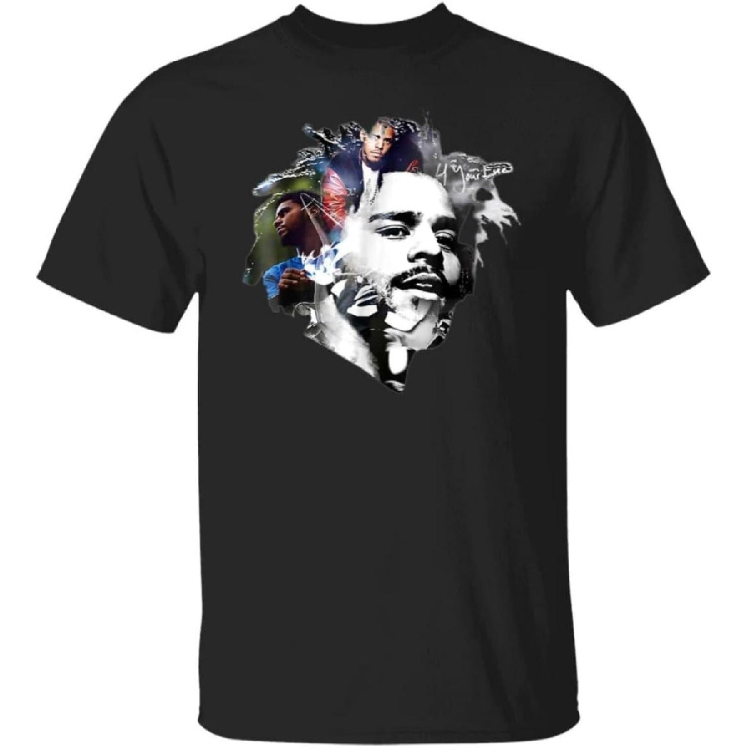 

Tee4you J-Cole-Tee-Rapper-Retro-Vintage T-Shirt Black XXXXXL різнокольоровий