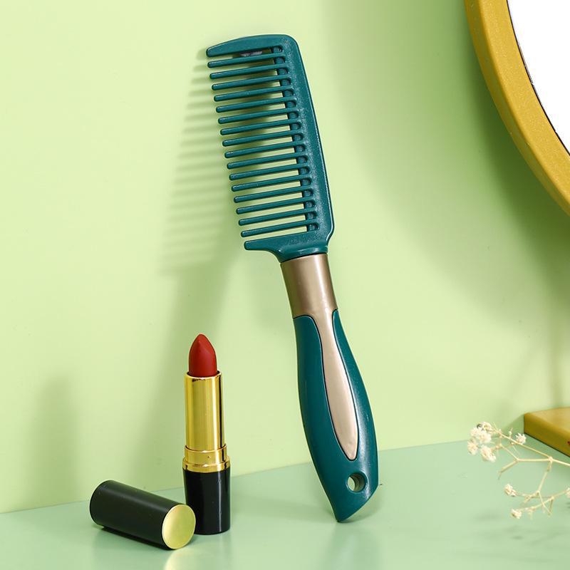 

Антистатическая расческа для вьющихся волос с воздушной подушкой для массажа кожи головы - идеально подходит для длинных и прямых волос Flat Comb зелёный