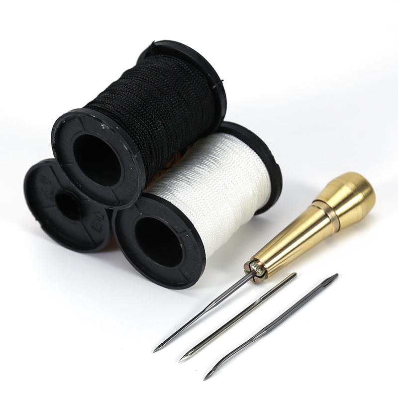 Shoe Repair Awl Set: Leather Punch, Hand Sewing Needles, and Thread