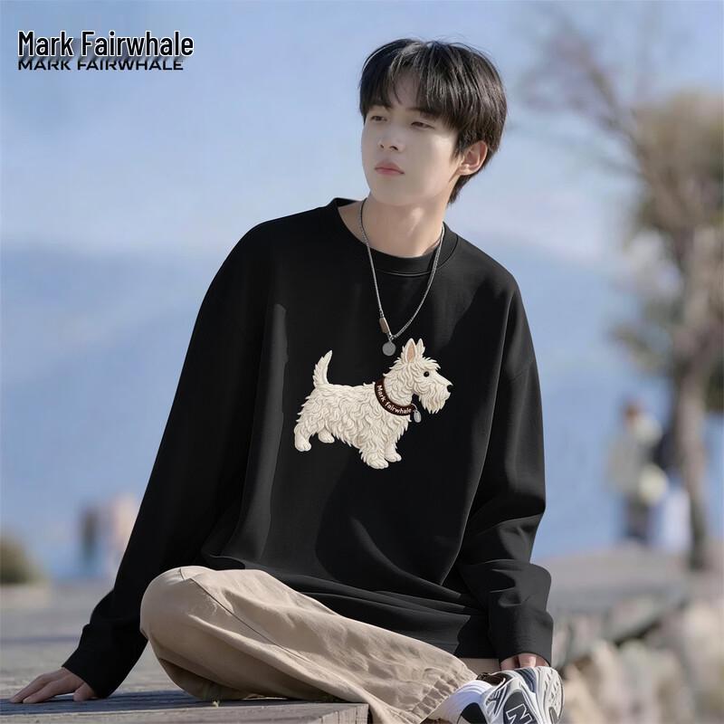 Mark Fairwhale Men's Loose Fit Cotton Long Sleeve T-Shirt