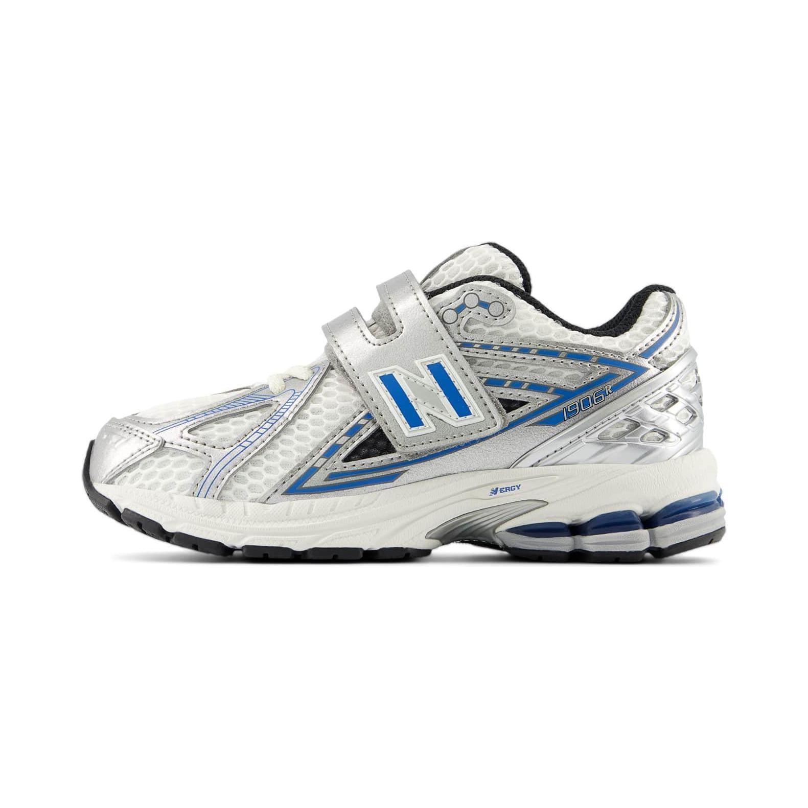 (PS) New Balance 1906 Running Sneakers Silver White Blue Kids PV1906EB EU 32.5