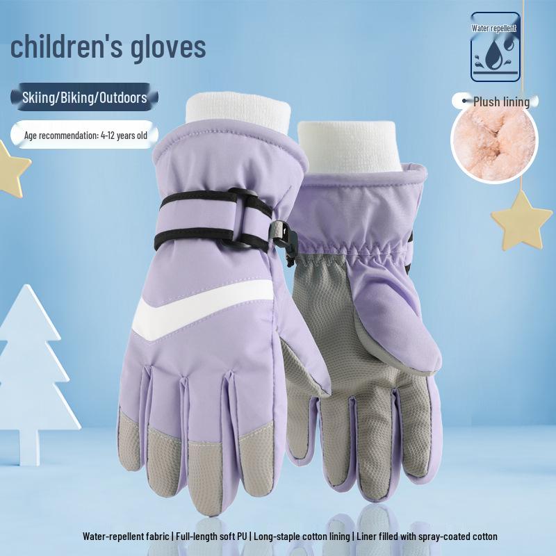 Winddichte Kinder-Skihandschuhe für Jungen und Mädchen – Warm und Perfekt zum Skifahren oder Radfahren