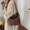 PU Suede Hobo Bag Women's Fashion Shoulder Tote with Soft Texture Casual Everyday Handbag