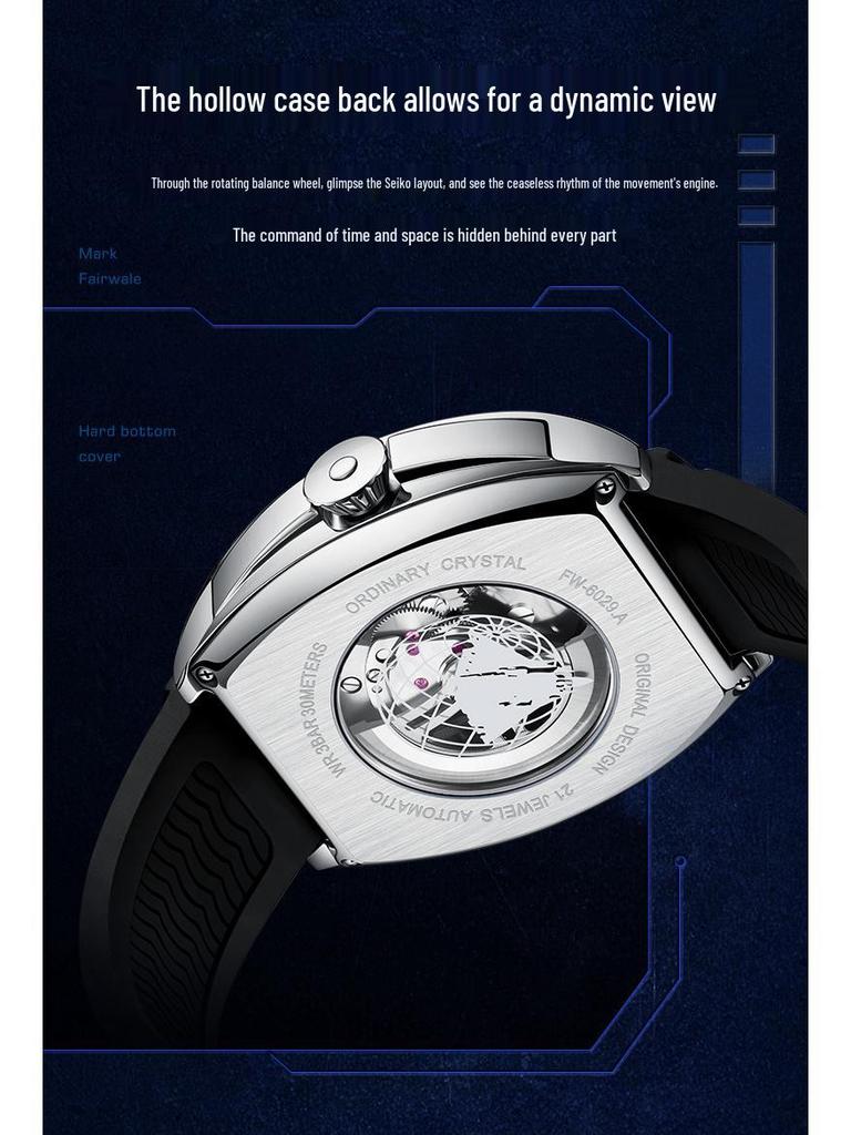 Mark Fairwhale Zylinderförmige Automatische Mechanische Legierung Armbanduhren
