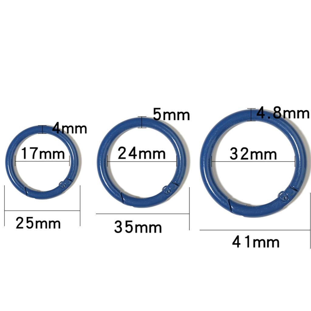 5/10pcs Anneaux O Colorés Attaches à Ressort Porte-clés Rond en Alliage Boucle à Ressort Ouvrable Crochet Pour Connecteur DIY Accessoires de Bijoux