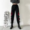 2024 Spring Autumn Harem Casual Women's Pants Streetwear Cotton Ribbons Joggers Ankle Length Cargo Pants For Girls