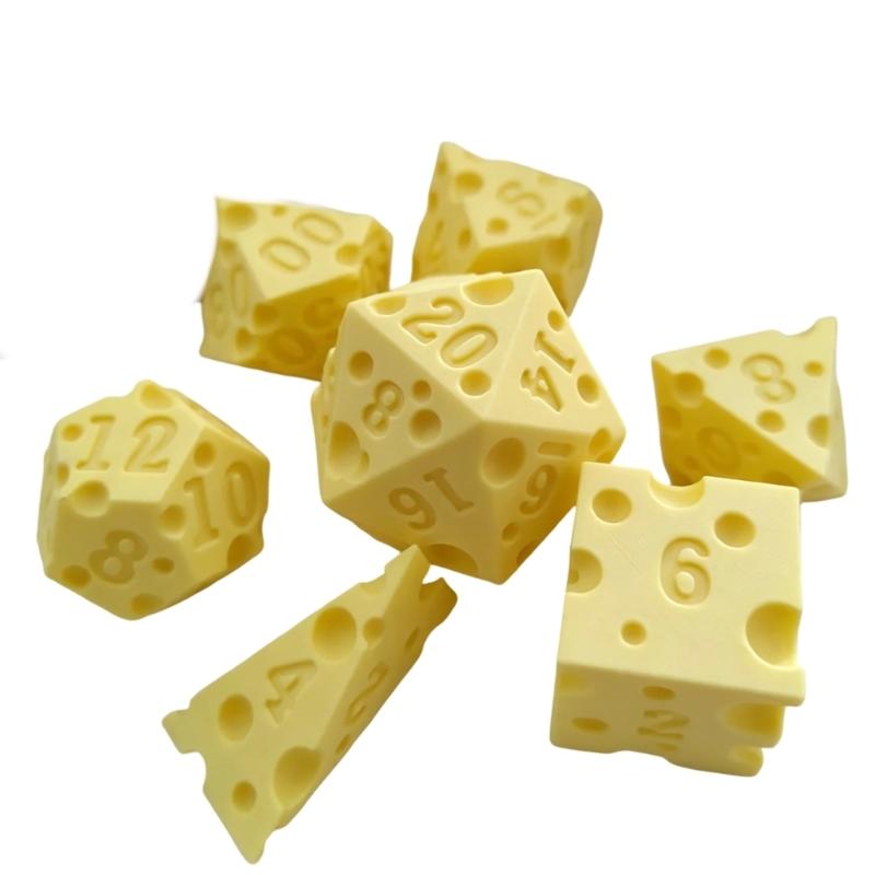 7Pcs/Set Polyhedral Plastic Dices Multi-Faced Various Shape Digital Game Dices for Club Party Family Board Game Props