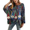XY-LK01-Pullover hollow blouse 3D printed sweater spring and summer new