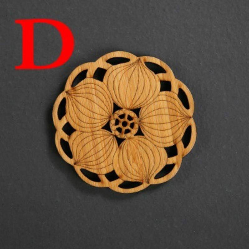 Wooden Round Cup Table Mat Tea Coffee Mug Placemat Home Decoration Kitchen Accessories