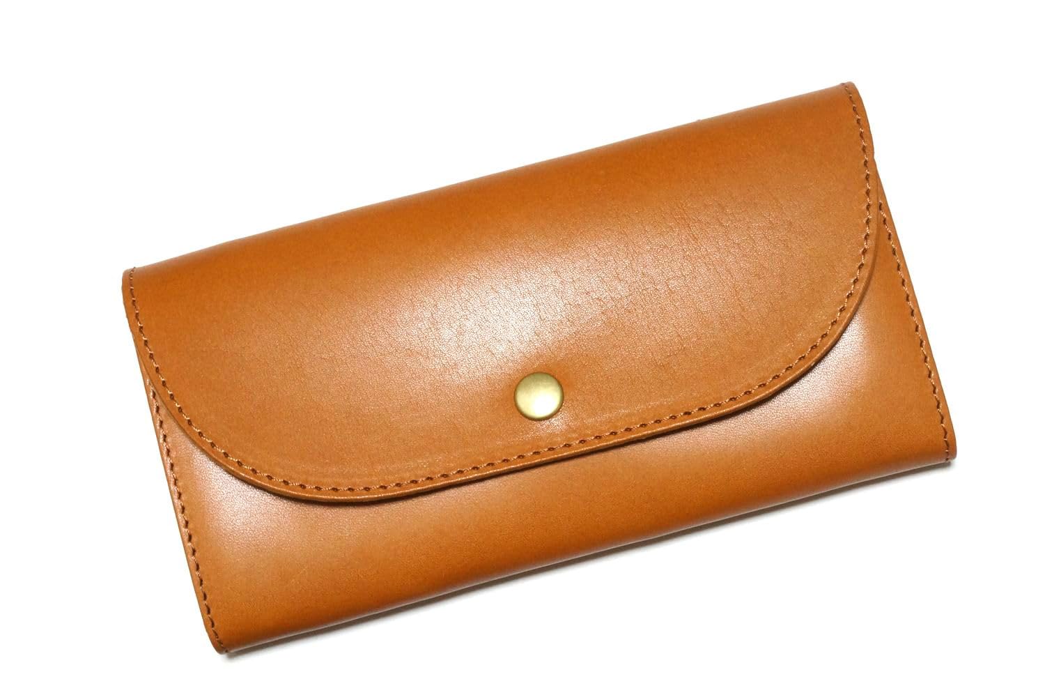 

Belt SKY Tochigi Leather Flap Long Made in Japan with Premium Genuine Cowhide Leather (Style DARTS) [TOCHIGI LEATHER] Wallet, (Brown)