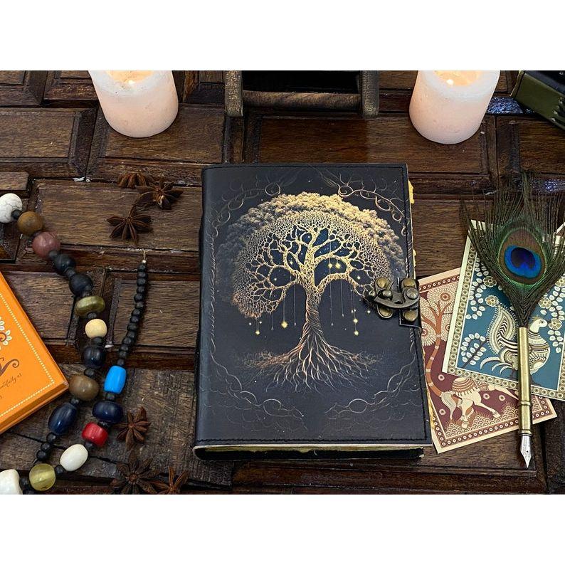 Handmade Journal Tree of Life - Genuine Leather Notebooks For Women - Beautiful Journal For sketchbook Traveling Blank Book handmade Paper