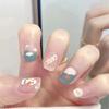 24Pcs Red Sweetheart White Checkerboard Press On Nails Removable Fake Nail Tips Art Acrylic Manicure