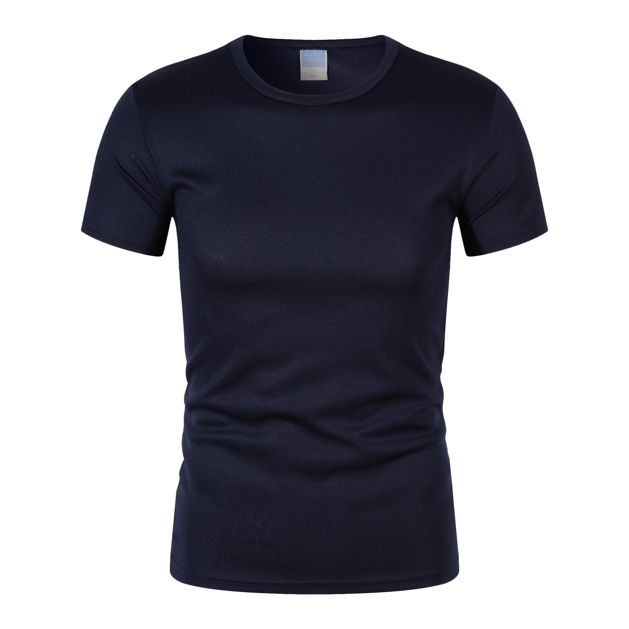 180 г 100D Marathon Быстросохнущая футболка из спортивного материала с круглым вырезом — фото 17