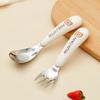 Portable 316 Stainless Steel Children's Tableware Set Cute Feeding Utensils Spoon Fork Learning Chopstick Kids Cutlery