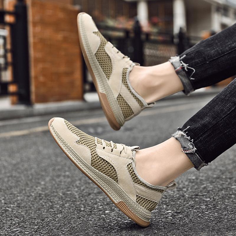 Fashion Lightweight Male Comfortable Casual Shoe New Arrival Leather Fashion Mens Sneakers Luxury Brand for Men All-match Driving Shoes