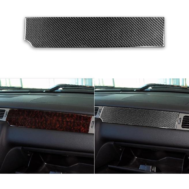 Real Glossy Black Carbon Fiber Sticker Car Inner Door Pull Handle Frame Anti-Collision Cover Trim Compatible with Chevrolet Avalanche/Silverado LTZ