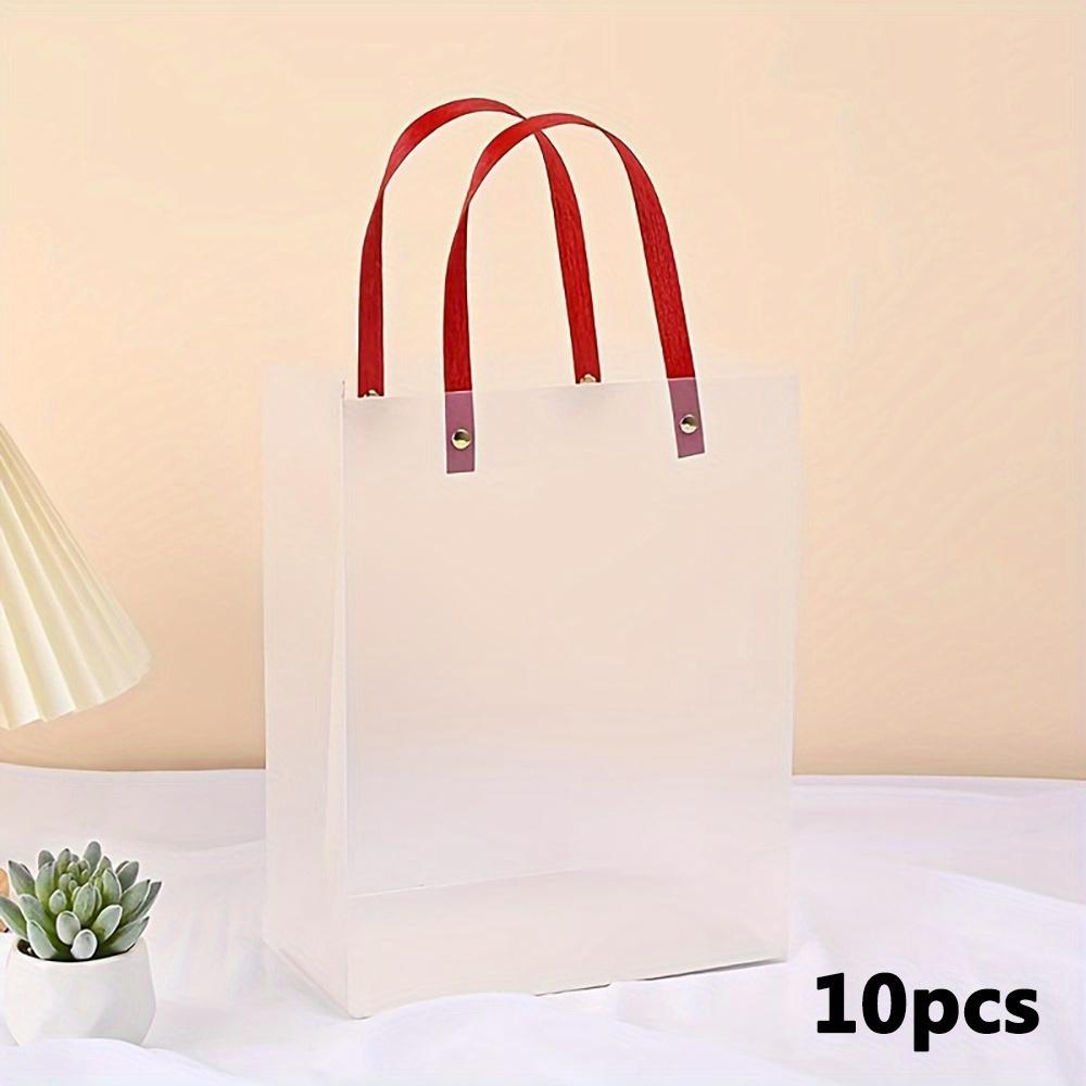 

10 шт. матовая сумка-тоут из ПВХ, свадебная вечеринка, красная ручка, подарочная и сувенирная сумка, портативная подарочная сумка, подарочная сумка на день рождения, праздничная подарочная сумка, подарочная сумка на вечеринку 10pcs 16*15*7cm