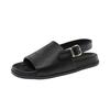 Retro sheepskin Roman thick-bottomed cool slippers women's summer new comfortable, lightweight and versatile summer outer slippers