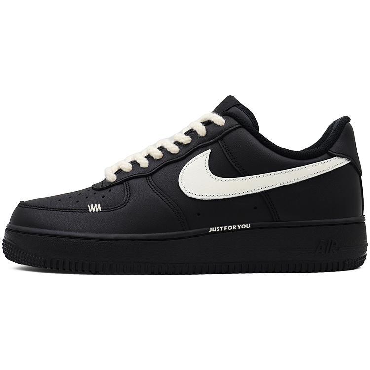 Nike Air Force 1 Slip Resistant Abrasion Resistant Low Top Skateboard Shoes Unisex Black White CW2288-001(Team91- S02)