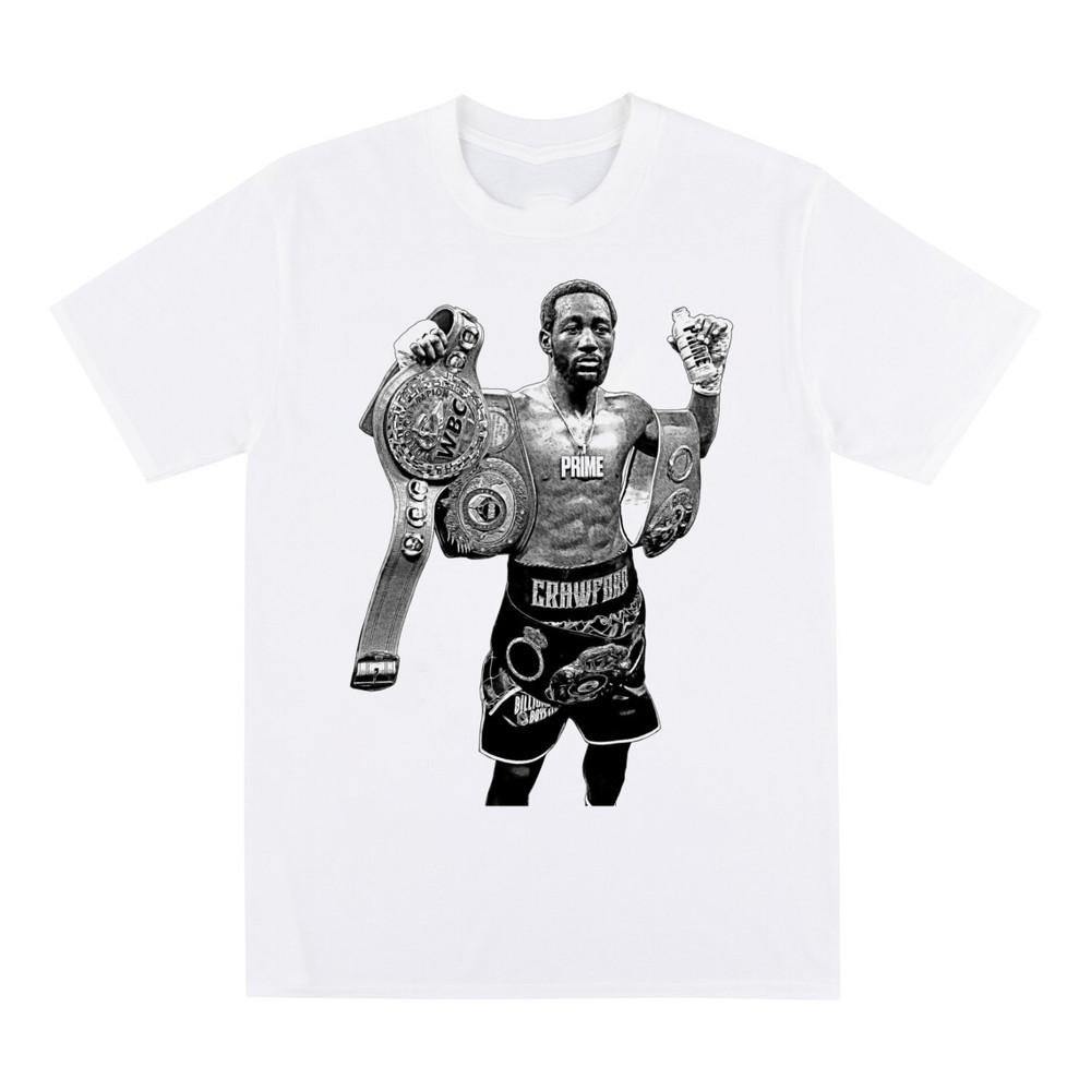 Amo Terence Crawford come Maglietta da Boxe Bianca Classica Unisex S-5XL IM0945