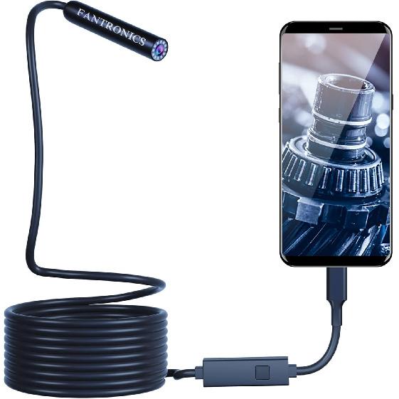Эндоскоп, инспекционная камера, Fantronics Промышленный эндоскоп IP67 Водонепроницаемая камера 8 мм с 8 светодиодами для OTG Android и iOS смартфона, iPhone,