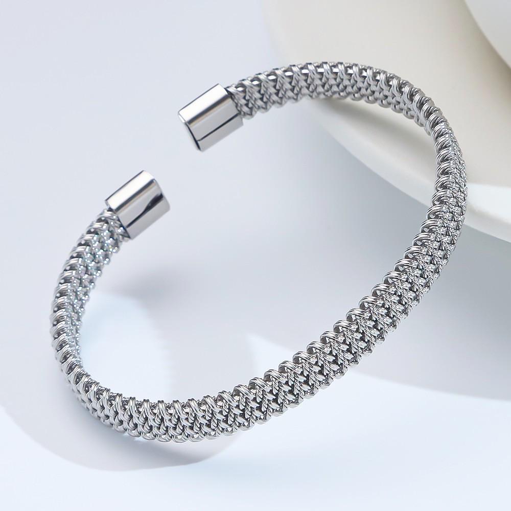 18K Gold Electroplated Stainless Steel C-shaped Bracelet for Men and Women