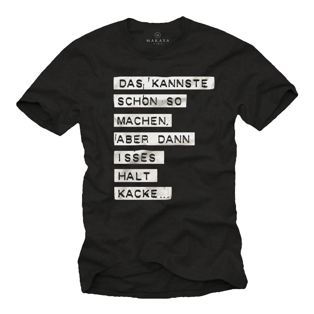 

MENS T shirt WITH GERMAN SLOGAN U CAN DO SO BUT THEN IT SUCKS - SHORT SLEEVE TEE M