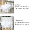 White French-Style Chair Cover Decorative Washable Chair Backrest Cover Comfortable Strap Fixation Backrest Scarf Restaurant