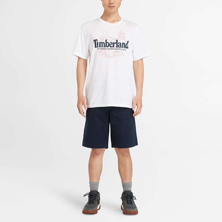 Timberland Outdoor Casual Breathable Short Sleeve T-Shirt Men Tops White A4345-100